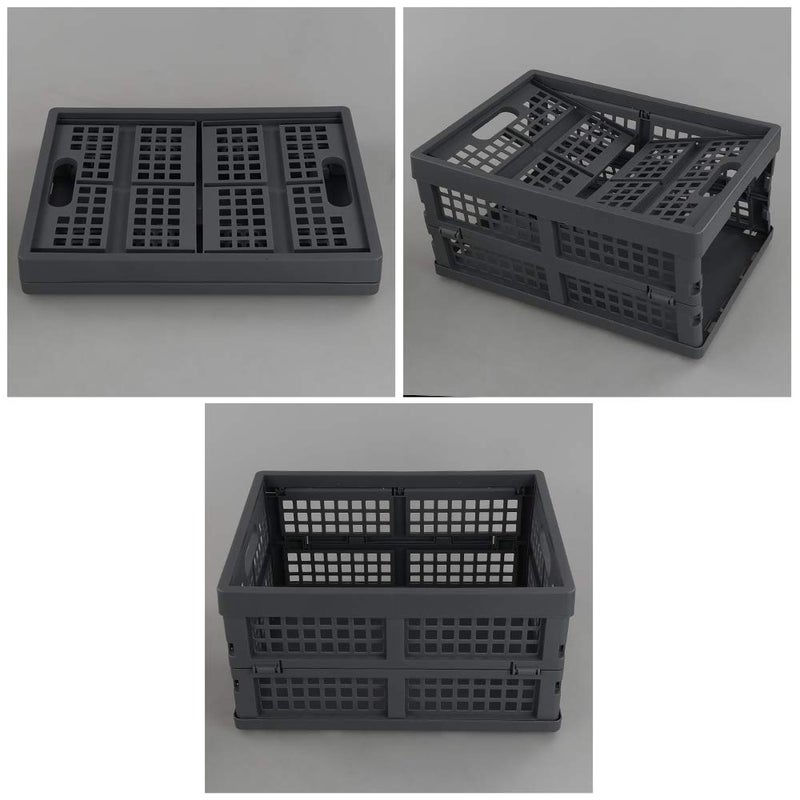 AnnkkyUS 3-pack Folding Crates for Storage, 15 Liters Plastic Collapsible Crates Bins - Image 3